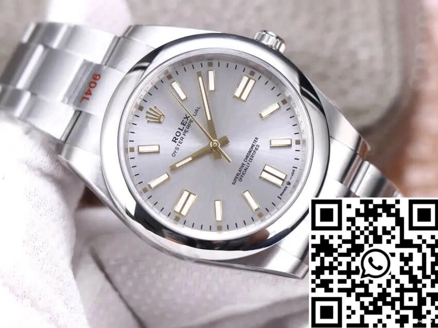 EW Silver 41MM Oyster Dial Perpetual M124300-0001 Rolex Factory 0502
